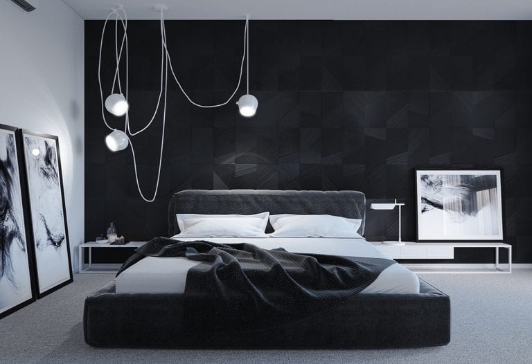 Những mẫu thiết kế phòng ngủ tối màu ấn tượng 